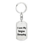 Love My Belgian Sheepdog v4 - Luxury Dog Tag Keychain