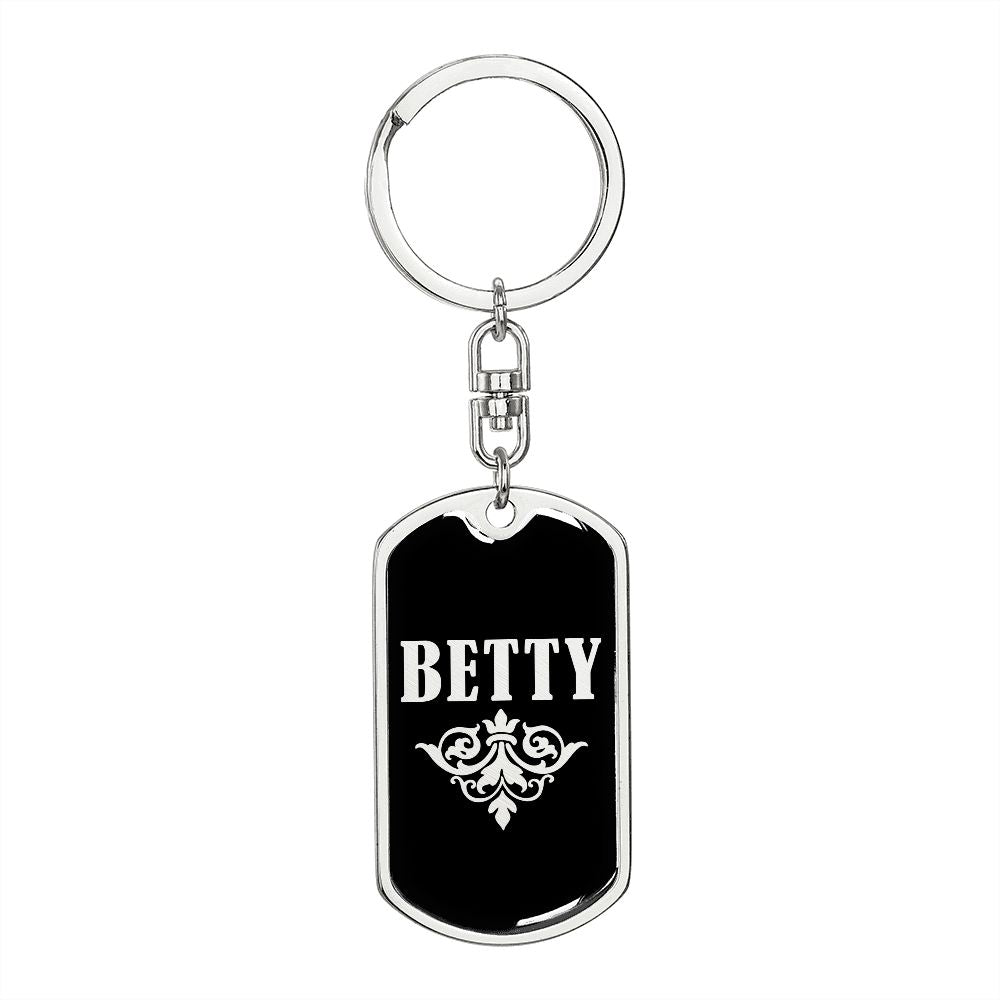 Betty v02a - Luxury Dog Tag Keychain