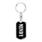 Mindy v02 - Luxury Dog Tag Keychain