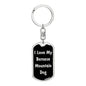 Love My Bernese Mountain Dog v5 - Luxury Dog Tag Keychain