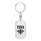 Tina v01a - Luxury Dog Tag Keychain