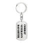 Combat Veteran's Daughter - Luxury Dog Tag Keychain