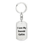 Love My Emerald Catfish - Luxury Dog Tag Keychain