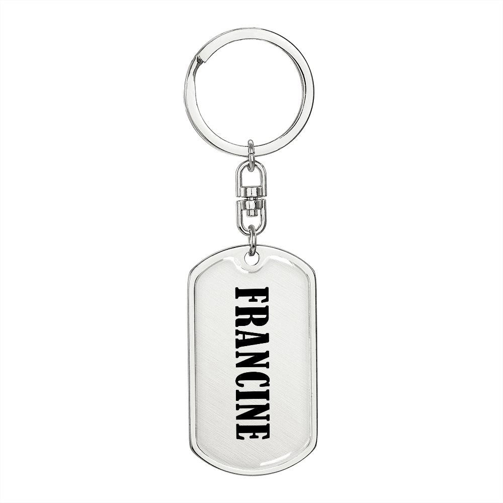 Francine v01 - Luxury Dog Tag Keychain
