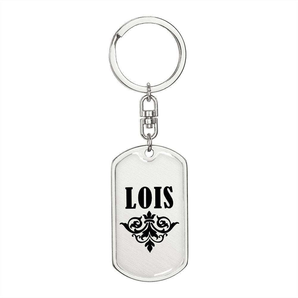 Lois v01a - Luxury Dog Tag Keychain