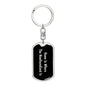 Newfoundland's Home v2 - Luxury Dog Tag Keychain