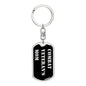 Combat Veteran's Mom v2 - Luxury Dog Tag Keychain