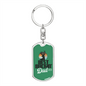 Best Buckin' Dad Ever v2 - Luxury Dog Tag Keychain