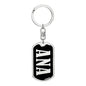 Ana v02 - Luxury Dog Tag Keychain