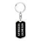 Student Veteran v2 - Luxury Dog Tag Keychain