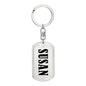Susan v01 - Luxury Dog Tag Keychain