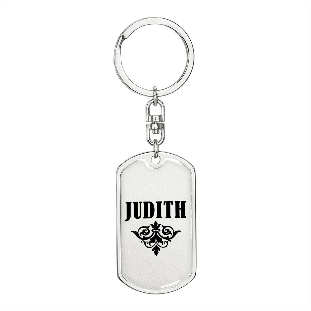 Judith v01a - Luxury Dog Tag Keychain