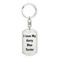 Love My Kerry Blue Terrier v4 - Luxury Dog Tag Keychain