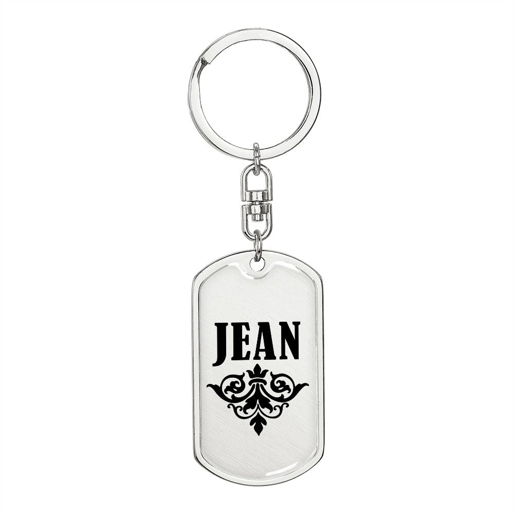 Jean v01a - Luxury Dog Tag Keychain