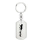 Mama Wolf With 2 Pups - Luxury Dog Tag Keychain
