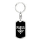 Paula v02a - Luxury Dog Tag Keychain