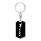 Mama Cat With 4 Kittens v2 - Luxury Dog Tag Keychain
