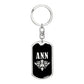 Ann v02a - Luxury Dog Tag Keychain