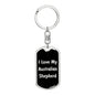 Love My Australian Shepherd v5 - Luxury Dog Tag Keychain