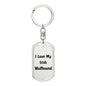 Love My Irish Wolfhound v4 - Luxury Dog Tag Keychain