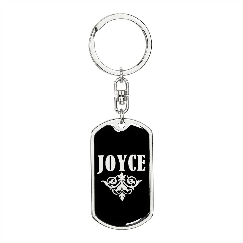 Joyce v02a - Luxury Dog Tag Keychain