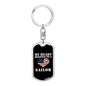 My Heart Belongs To A Sailor - Luxury Dog Tag Keychain