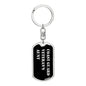 Coast Guard Veteran's Aunt v2 - Luxury Dog Tag Keychain