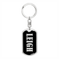 Leigh v02 - Luxury Dog Tag Keychain