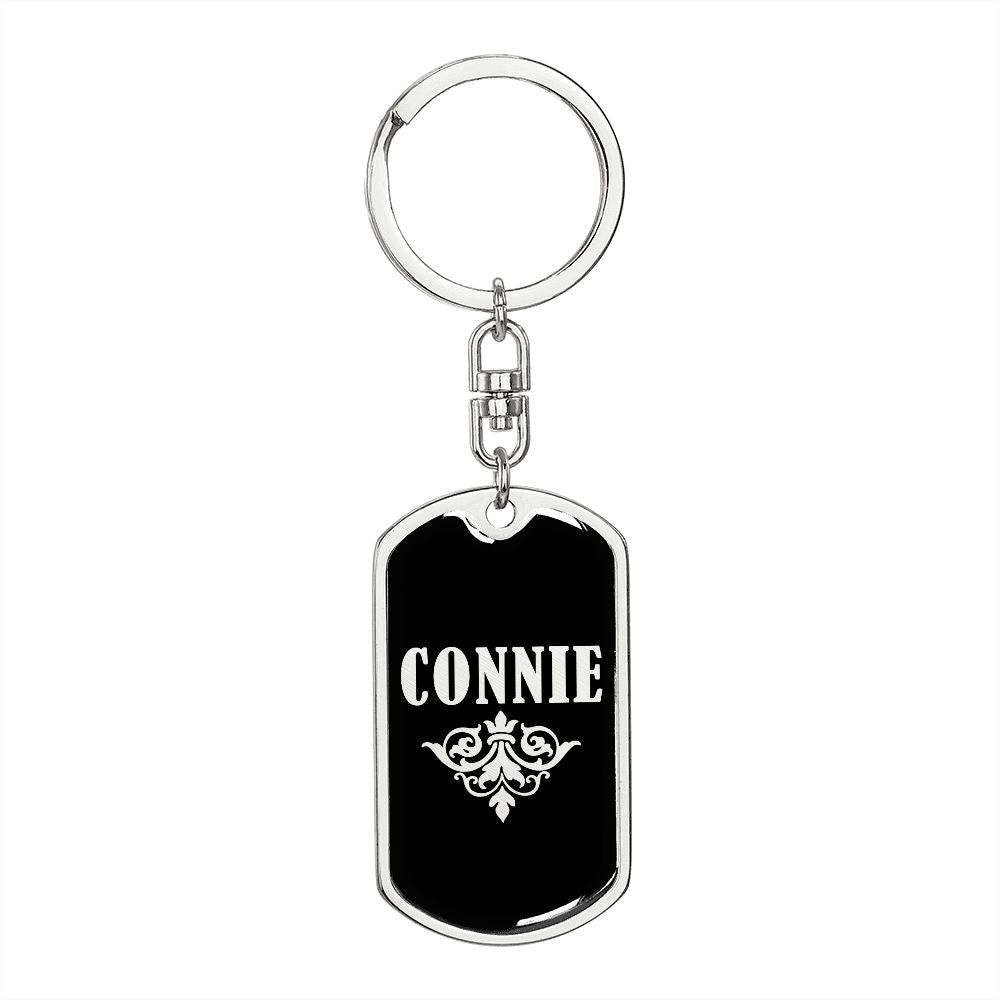 Connie v02a - Luxury Dog Tag Keychain