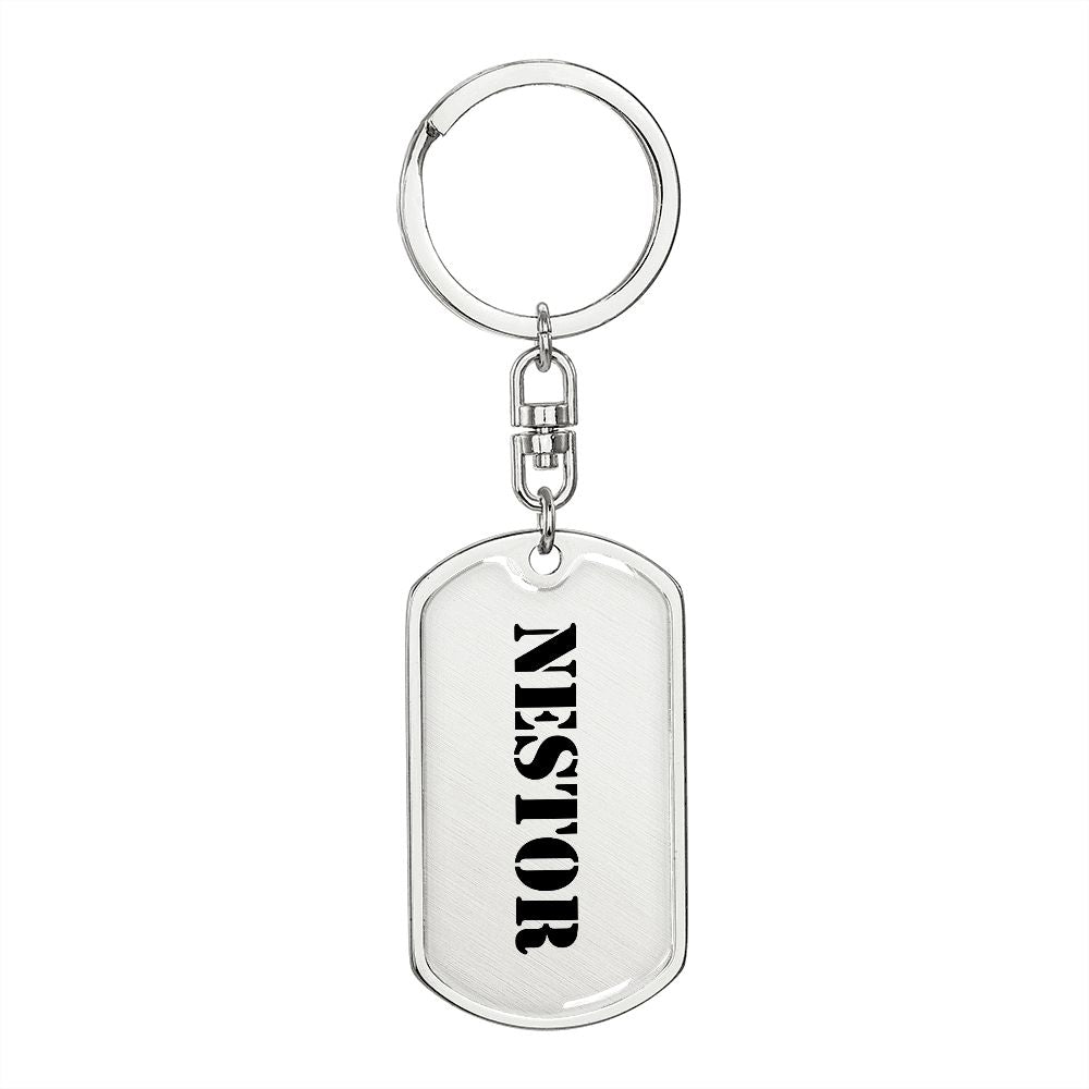 Nestor - Luxury Dog Tag Keychain