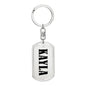 Kayla v01 - Luxury Dog Tag Keychain