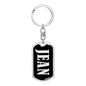Jean v02 - Luxury Dog Tag Keychain