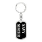 Navy Sister v2 - Luxury Dog Tag Keychain