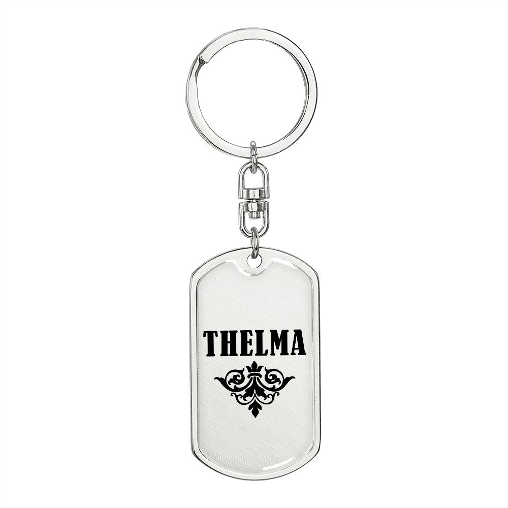 Thelma v01a - Luxury Dog Tag Keychain