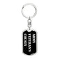 Army Veteran's Cousin v2 - Luxury Dog Tag Keychain