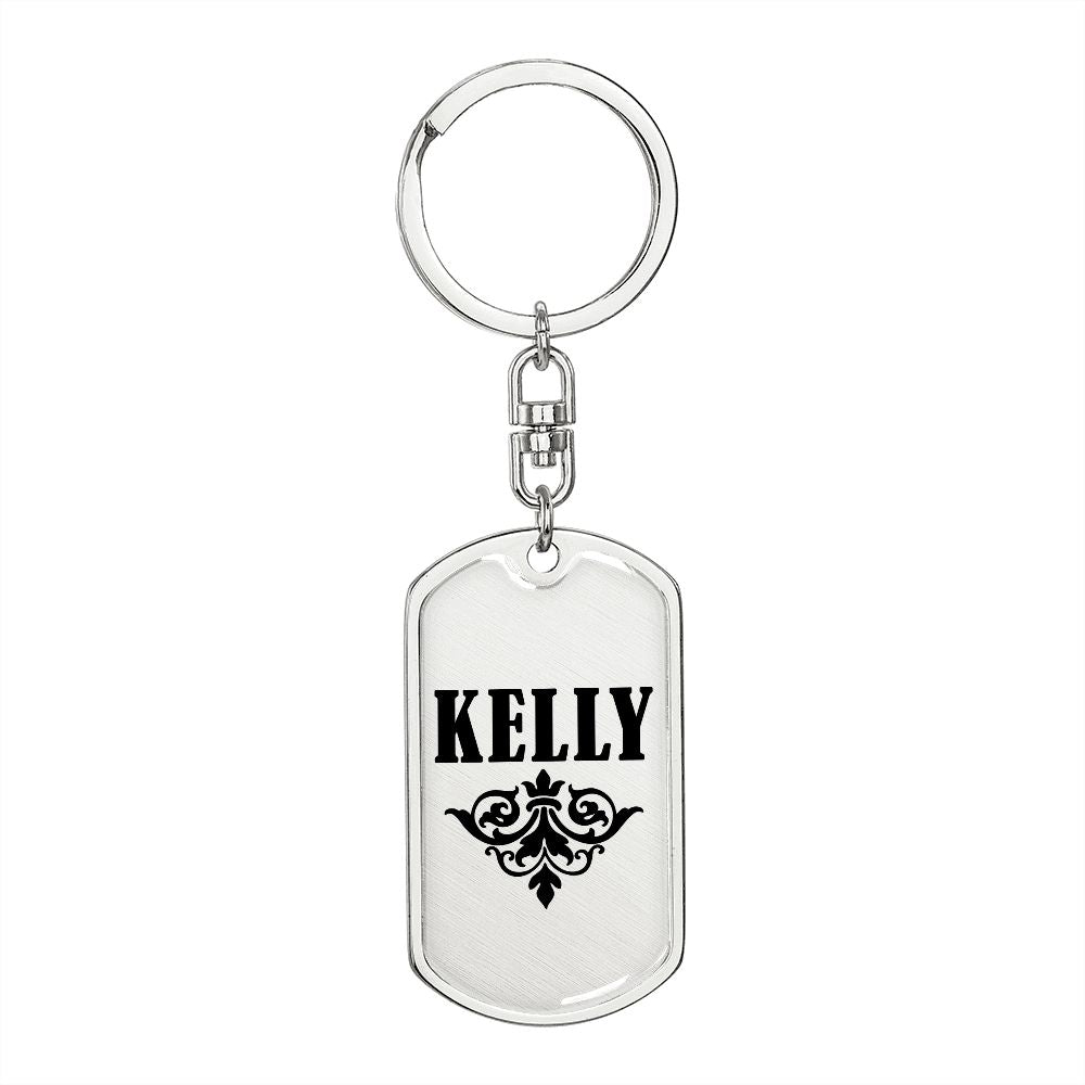 Kelly v01a - Luxury Dog Tag Keychain