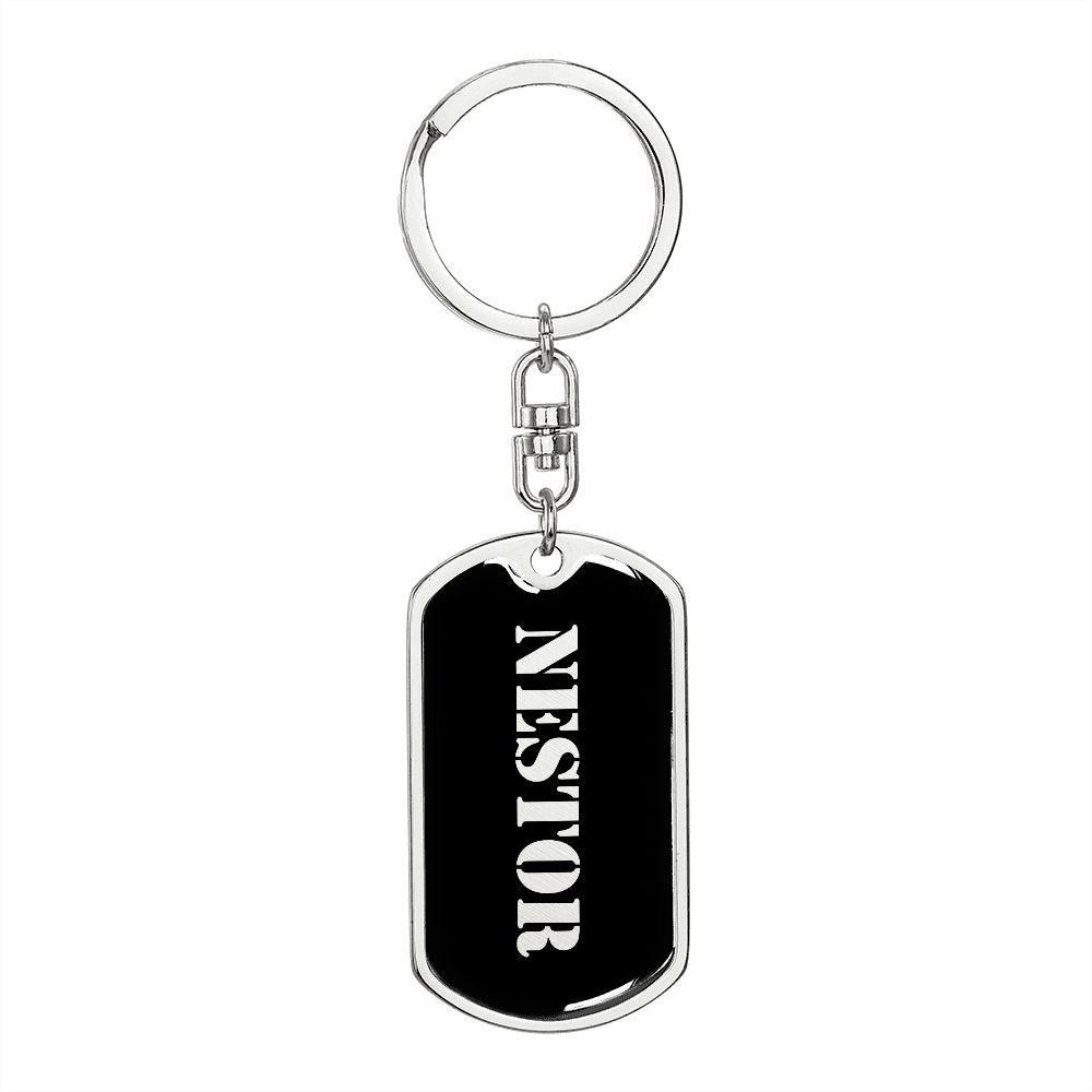 Nestor v2 - Luxury Dog Tag Keychain