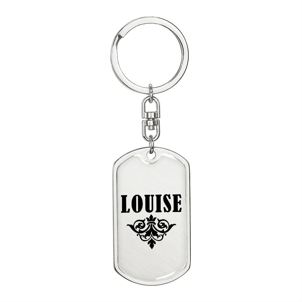 Louise v01a - Luxury Dog Tag Keychain