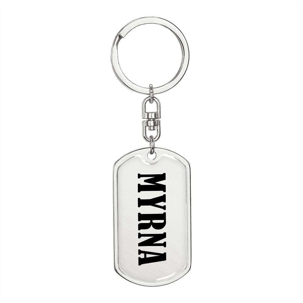 Myrna v01 - Luxury Dog Tag Keychain