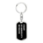 Coast Guardsman's Husband v2 - Luxury Dog Tag Keychain