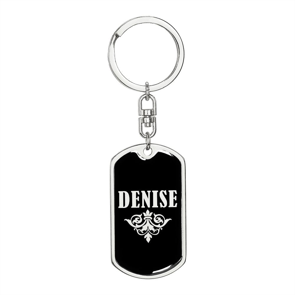 Denise v02a - Luxury Dog Tag Keychain