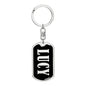 Lucy v02 - Luxury Dog Tag Keychain