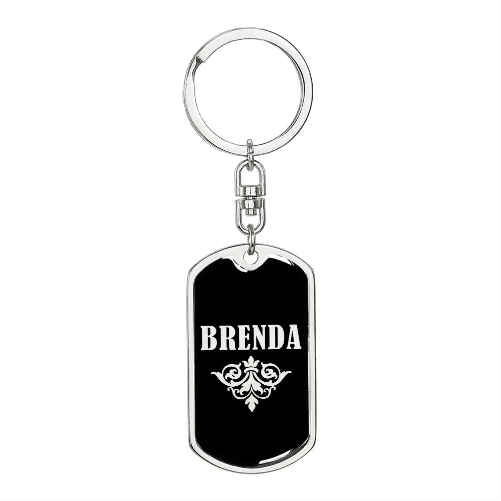 Brenda v02a - Luxury Dog Tag Keychain