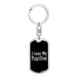 Love My Papillon v2 - Luxury Dog Tag Keychain