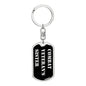 Combat Veteran's Sister v2 - Luxury Dog Tag Keychain
