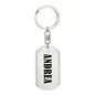 Andrea v01 - Luxury Dog Tag Keychain