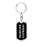 Veteran's Daughter v2 - Luxury Dog Tag Keychain