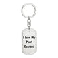 Love My Pearl Gourami - Luxury Dog Tag Keychain