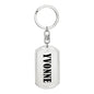 Yvonne v01 - Luxury Dog Tag Keychain
