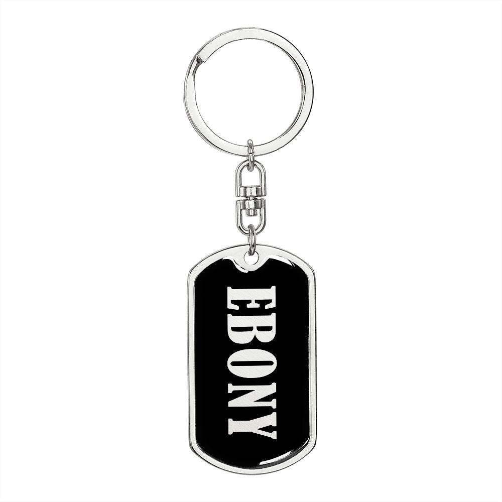 Ebony v02 - Luxury Dog Tag Keychain